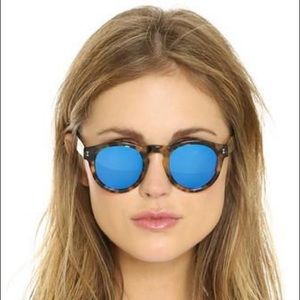Illesteva Leonard Sunglasses(tortoise blue lenses)